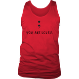 Semicolon You Are Loved Mens Tank - Audio Swag