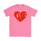 Love Heart Graphic Ladies T-shirt