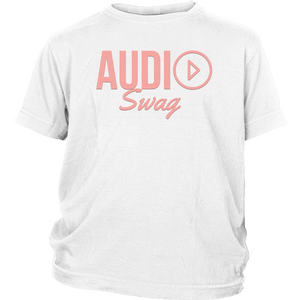 Audio Swag Peach Logo Youth T-shirt - Audio Swag