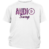 Audio Swag Pink Cheetah Logo Youth T-shirt