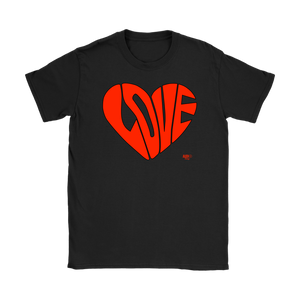 Love Heart Graphic Ladies T-shirt - Audio Swag