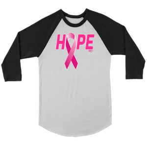 Breast Cancer Awareness Ribbon Hope Raglan - Audio Swag