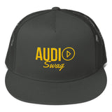 Audio Swag Yellow Logo Mesh Back Snapback - Audio Swag