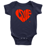 Love Heart Graphic Baby Bodysuit