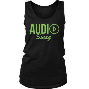 Audio Swag Green Logo Ladies Tank Top - Audio Swag
