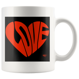 Love Heart Graphic Mug