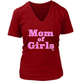 Mom Of Girls Ladies V-neck T-shirt