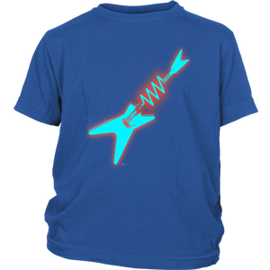 Neon Electric Guitar Ladies Youth T-shirt - Audio Swag