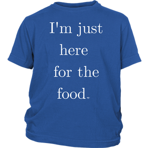 Just Here For The Food Youth T-shirt - Audio Swag