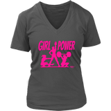 Girl Power Fitness Ladies V-neck T-shirt