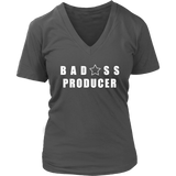 Bad@ss Producer Ladies V-Neck Tee - Audio Swag