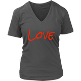 Love Ladies V-Neck T-shirt - Audio Swag