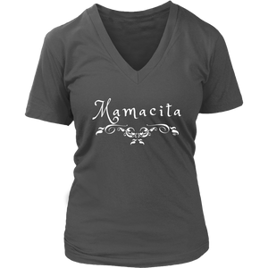 Mamacita Scroll Ladies V-neck T-shirt - Audio Swag