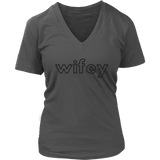 Wifey Ladies V-Neck Tee by Audio Swag