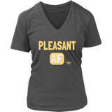 Pleasant AF Ladies V-neck T-shirt - Audio Swag