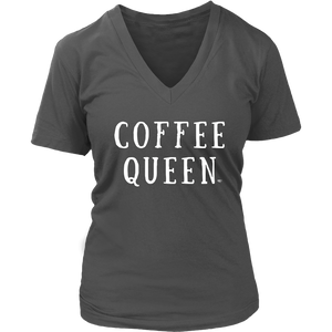 Coffee Queen Ladies V-neck T-shirt - Audio Swag