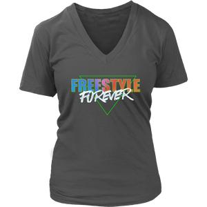 Freestyle Forever Ladies V-Neck T-shirt - Audio Swag