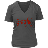 Grateful Ladies V-neck T-shirt - Audio Swag