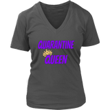 Quarantine Queen Ladies V-neck T-shirt - Audio Swag