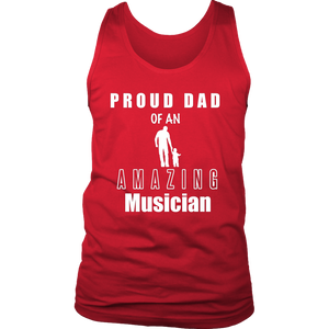 Proud Dad of an Amazing Musician Mens Tank - Audio Swag