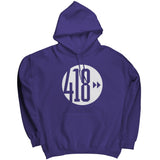 418 White Logo Hoodie