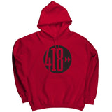 418 Black Logo Hoodie