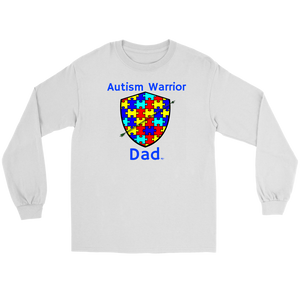 Autism Warrior Dad Long Sleeve T-shirt - Audio Swag