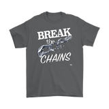 Break The Chains White Mens T-shirt - Audio Swag