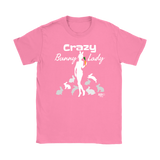 Crazy Bunny Lady Ladies T-shirt - Audio Swag