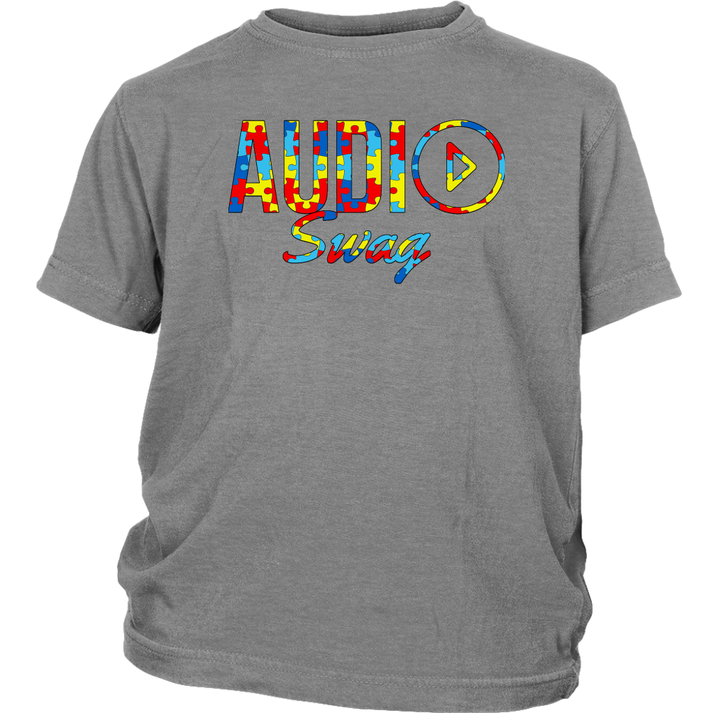 Audio Swag Autism Awareness Puzzle Logo Youth T-shirt - Audio Swag