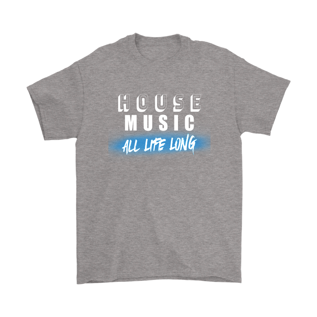 House Music All Life Long (solid) Mens Tee - Audio Swag