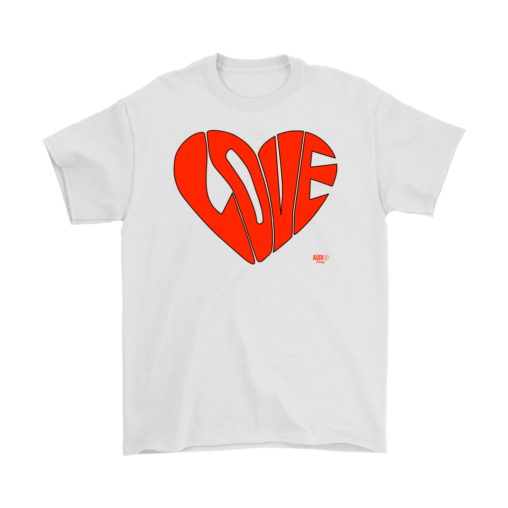 Love Heart Graphic Mens T-shirt - Audio Swag