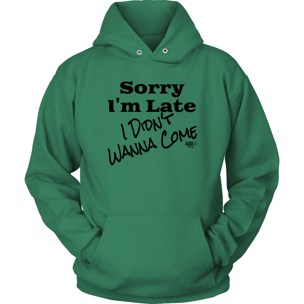 Sorry I'm Late I Didn't Wanna Come (blk) Hoodie - Audio Swag