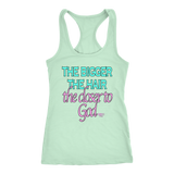 The Bigger The Hair The Closer To God Ladies Racerback Tank Top - Audio Swag