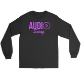 Audio Swag Fuschia Logo Long Sleeve T-shirt - Audio Swag