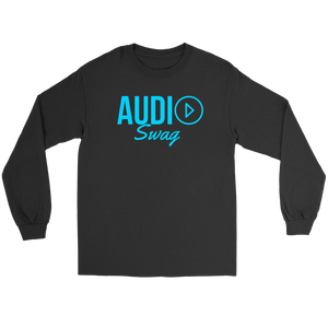 Audio Swag Blue Logo Long Sleeve T-shirt - Audio Swag