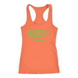 Audio Swag Green Logo Ladies Racerback Tank Top - Audio Swag