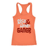 Rise & Grind Gamer Ladies Racerback Tank Top
