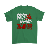 Rise & Grind Gamer Mens T-shirt - Audio Swag