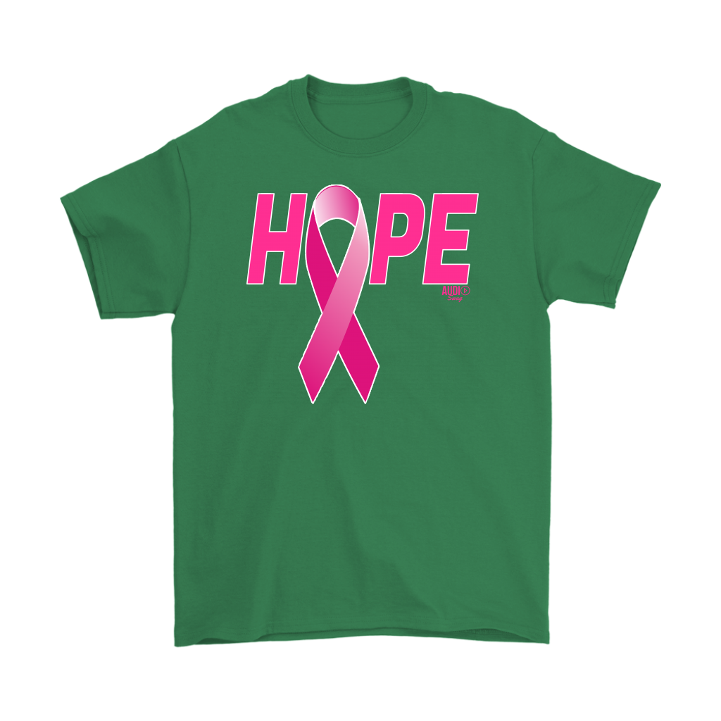 Breast Cancer Awareness Ribbon Hope Mens T-shirt - Audio Swag