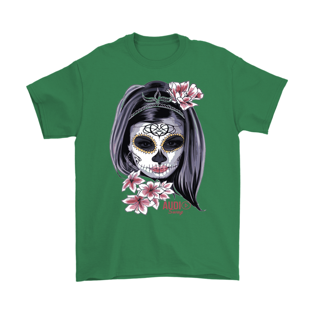 Day Of The Dead Woman Mens T-shirt - Audio Swag