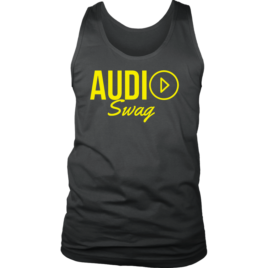 Audio Swag Yellow Logo Mens Tank Top - Audio Swag