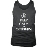 Keep Calm Im Spinnin Mens Tank - Audio Swag