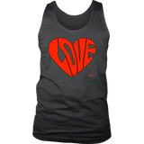 Love Heart Graphic Mens Tank Top - Audio Swag