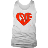 Love Heart Graphic Mens Tank Top