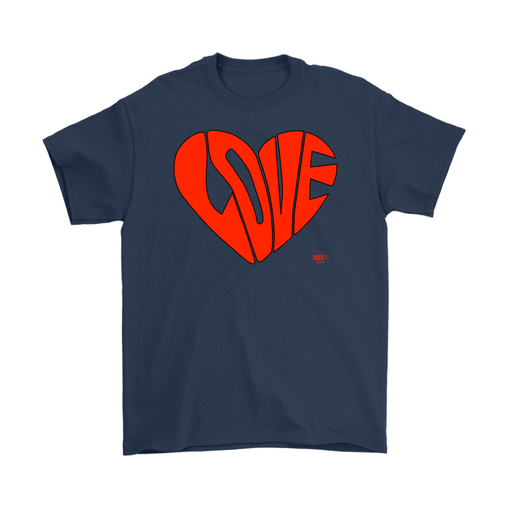 Love Heart Graphic Mens T-shirt - Audio Swag