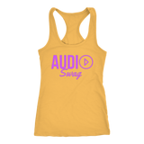 Audio Swag Fuschia Logo Ladies Racerback Tank Top - Audio Swag