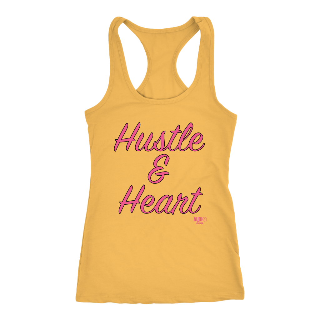 Hustle & Heart Ladies Racerback Tank Top - Audio Swag