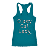 Crazy Cat Lady Ladies Racerback Tank Top - Audio Swag