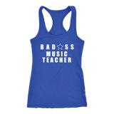 Bad@ss Music Teacher Ladies Racerback Tank Top - Audio Swag